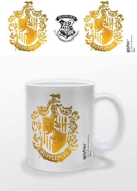 Harry Potter - hrnček Hufflepuff Stencil Crest 0,33l