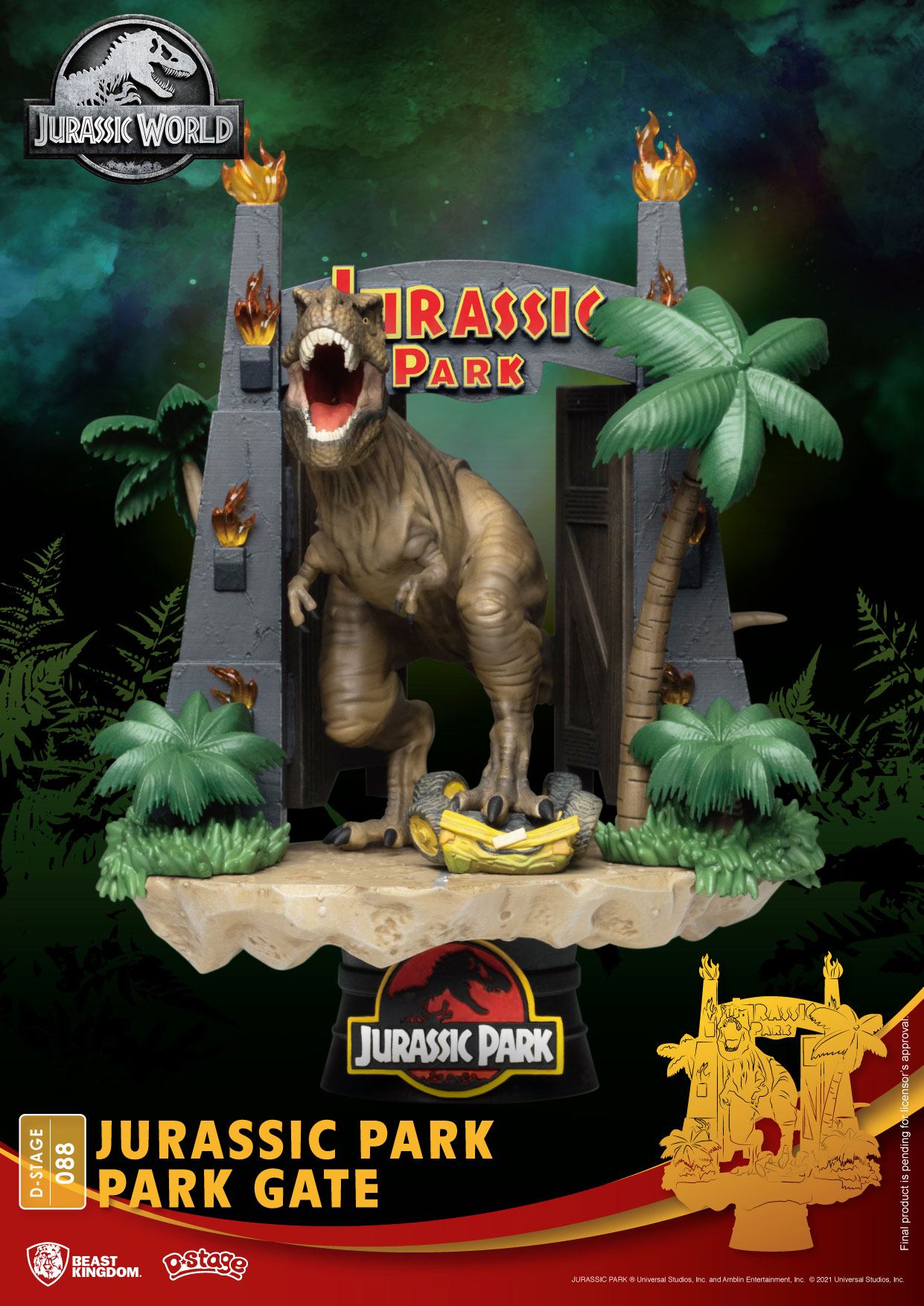 Jurassic Park - diorama Park Gate 15 cm