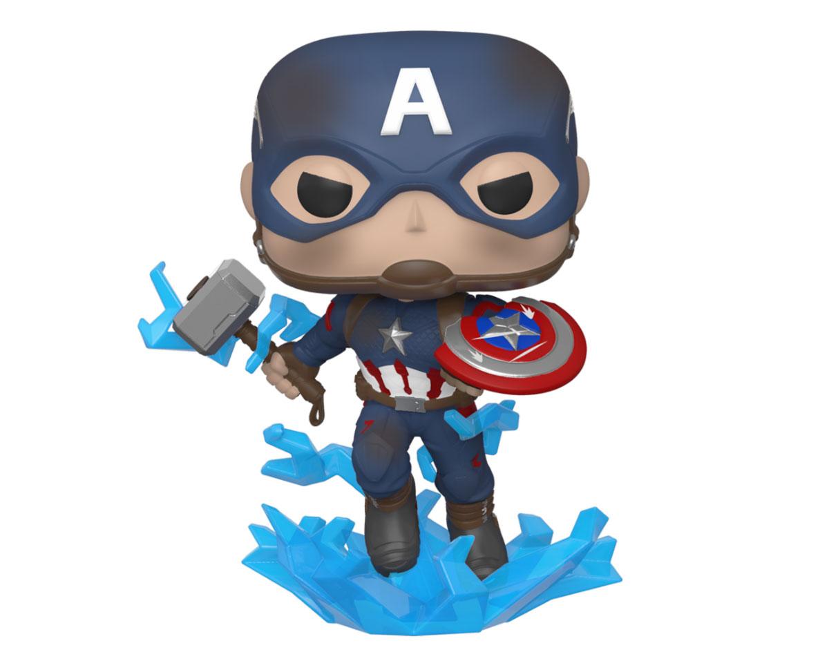 Avengers: Endgame POP! - figúrka Captain America w/ Broken Shield & Mjölnir 9 cm