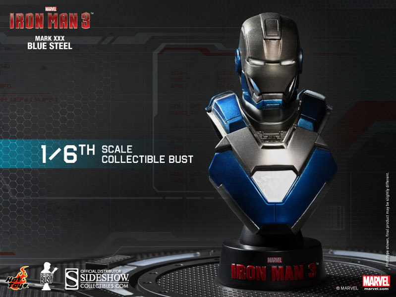 Iron Man 3 - busta Iron Man Mark XXX Blue Steel 11 cm