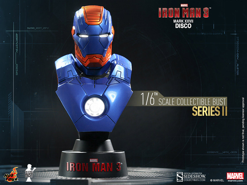 Iron Man 3 - busta Series 2 Iron Man Mark XVII Disco 11 cm