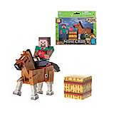 Minecraft - figúrky Steve & Chestnut Horse 8 cm