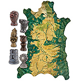 Game of Thrones - replika Robb Stark´s Map of Westeros with Map Markers