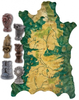 Game of Thrones - replika Robb Stark´s Map of Westeros with Map Markers