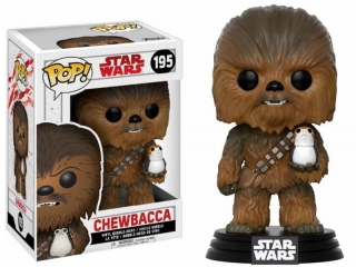 Star Wars Episode VIII POP! - bobble head Chewbacca & Porg 9 cm