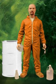 Walter White - figúrka Walter White in Orange Hazmat Suit 15 cm